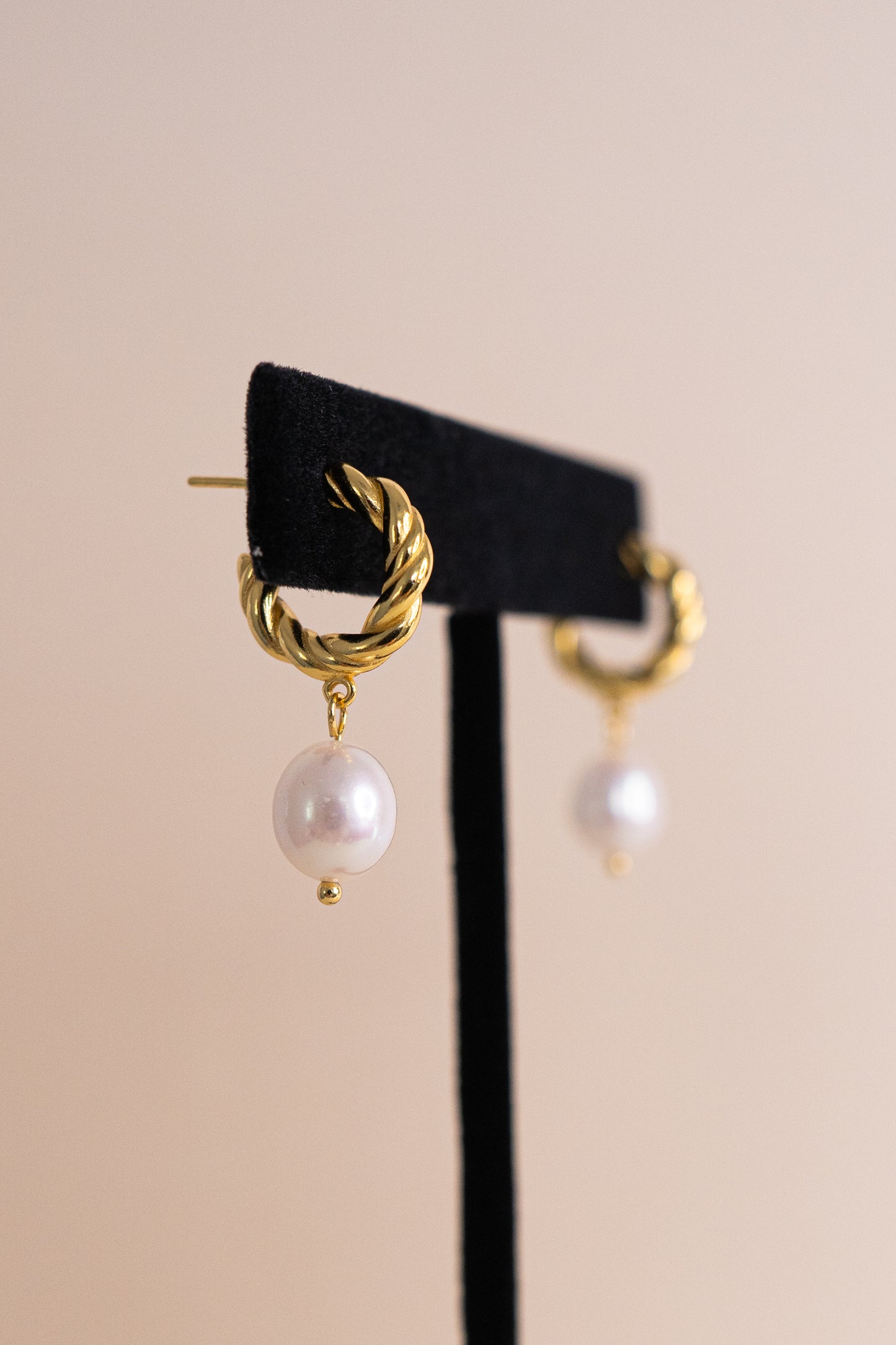 Angelica Gold Vermeil Pearl Drop Earrings
