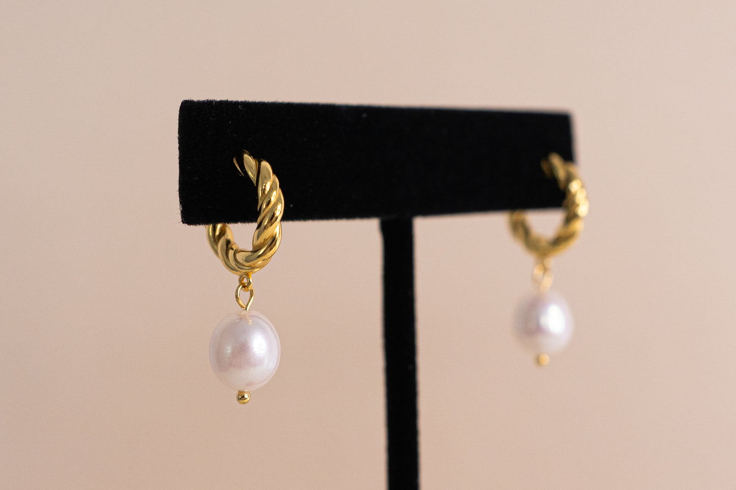 Angelica Gold Vermeil Pearl Drop Earrings