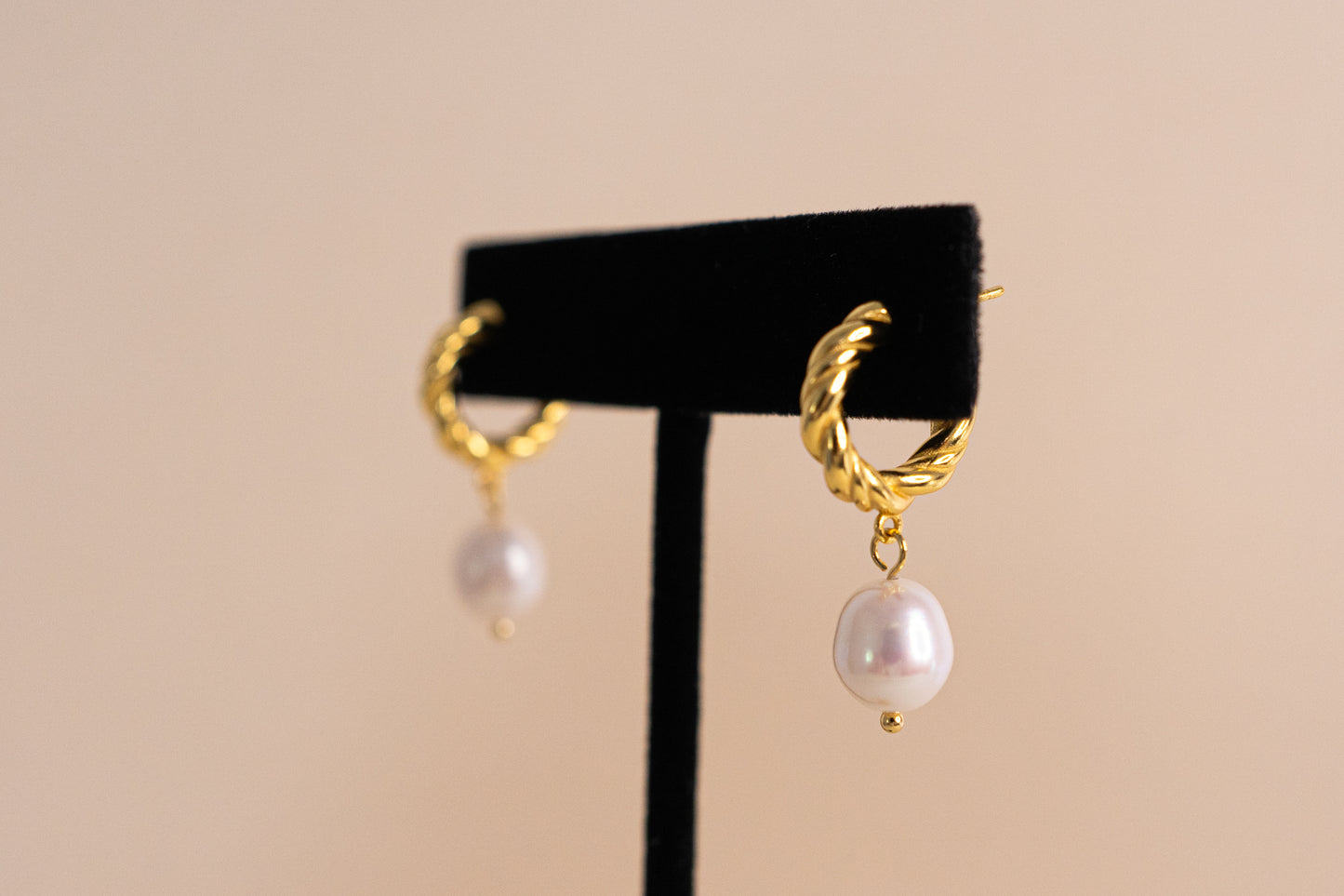 Angelica Gold Vermeil Pearl Drop Earrings