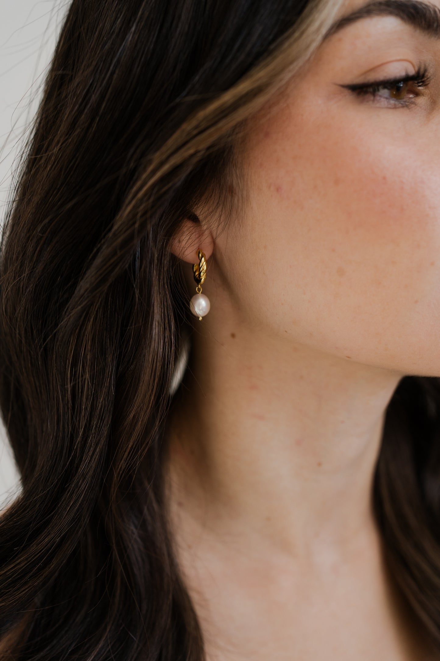 Angelica Gold Vermeil Pearl Drop Earrings