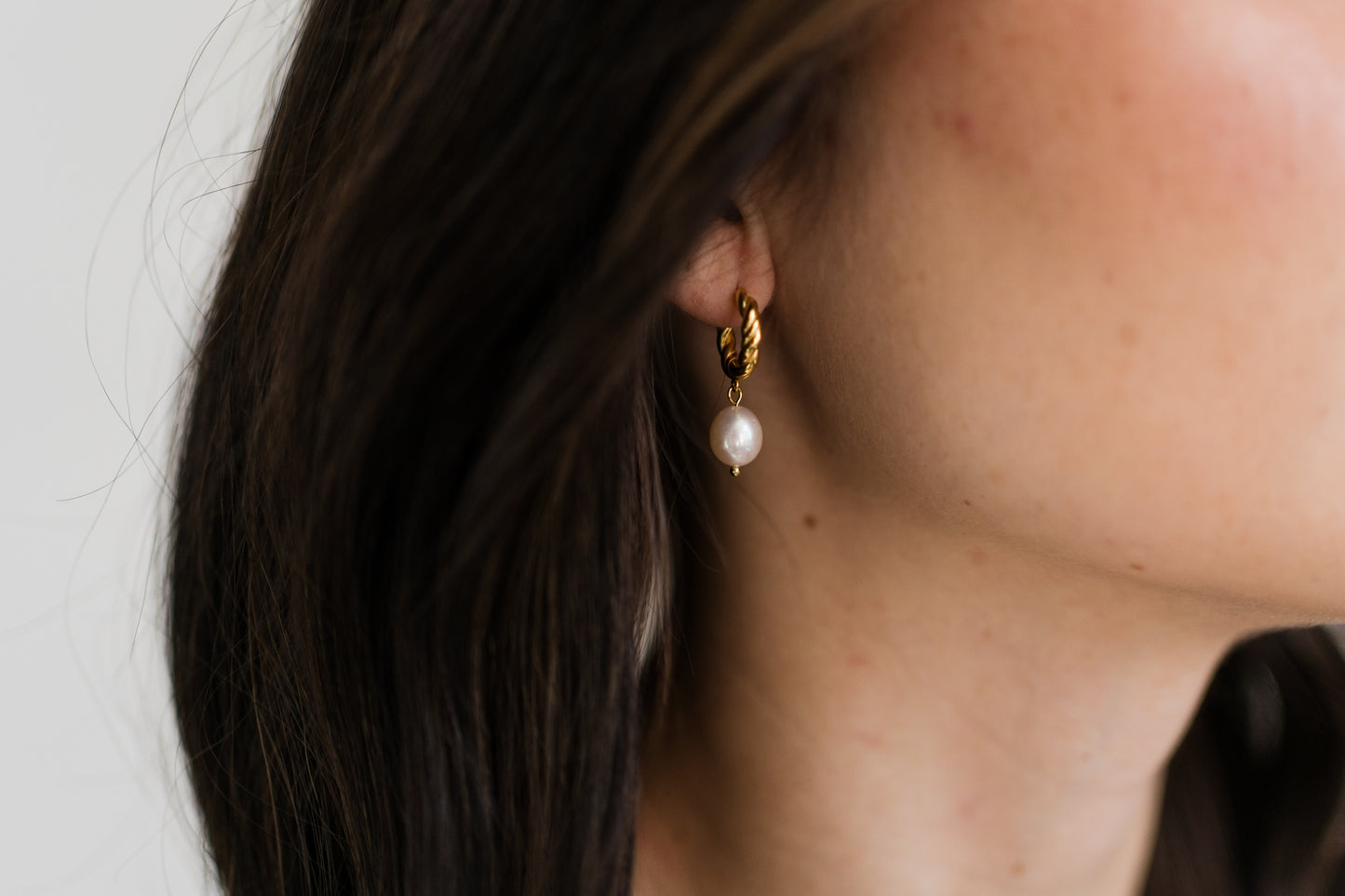 Angelica Gold Vermeil Pearl Drop Earrings