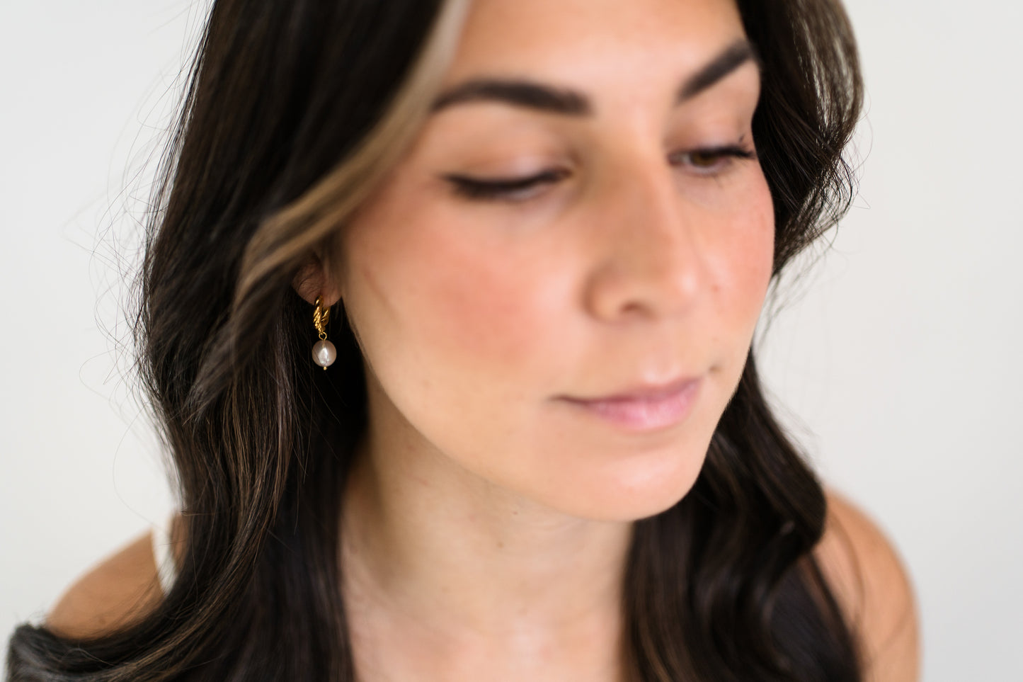 Angelica Gold Vermeil Pearl Drop Earrings