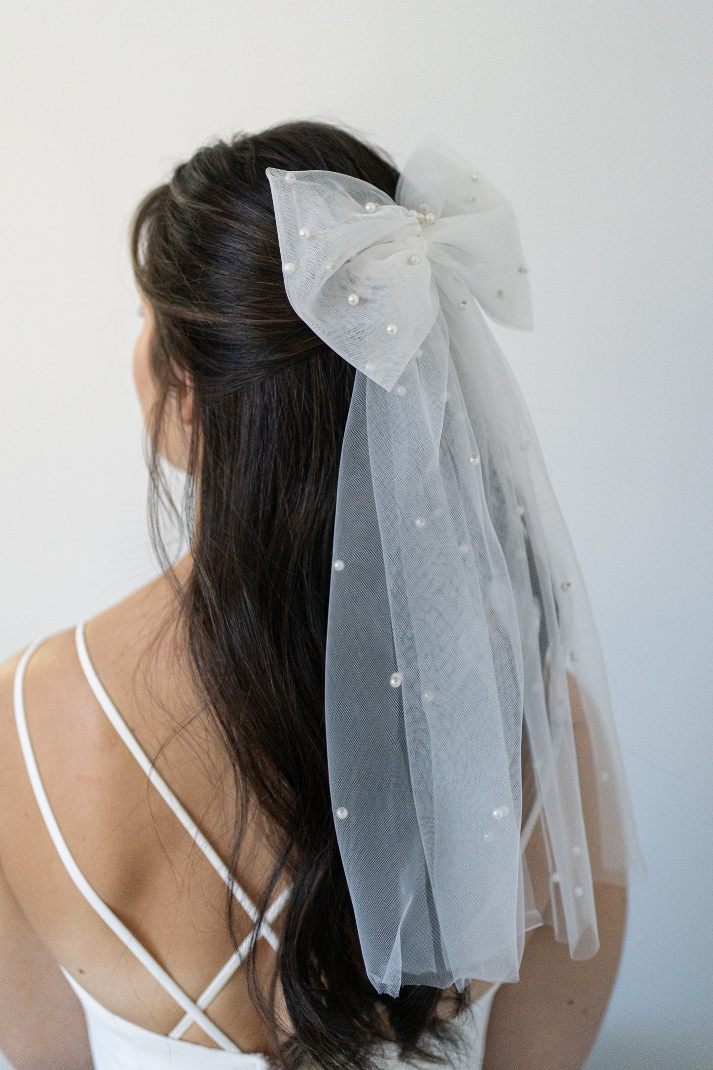 Prudence Pearl Studded Hair Bow