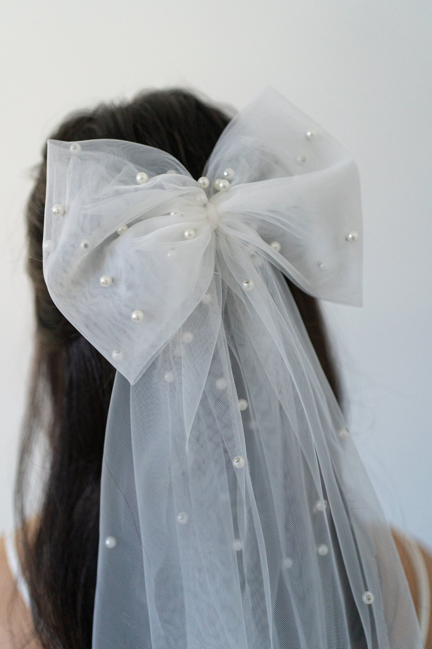 Prudence Pearl Studded Hair Bow