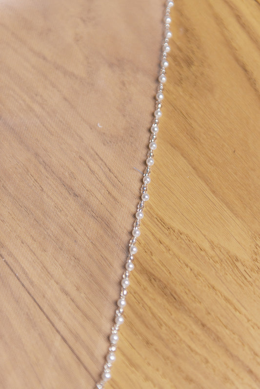 Estella Beaded Edge Veil with Comb
