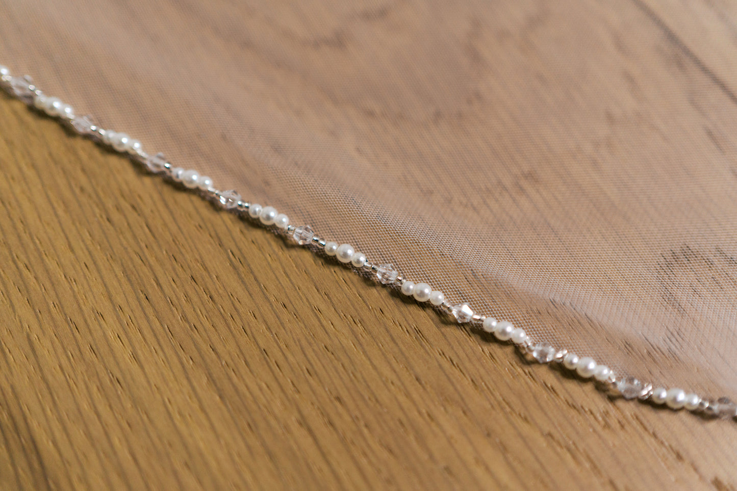 Josephine Beaded Edge Veil with Comb