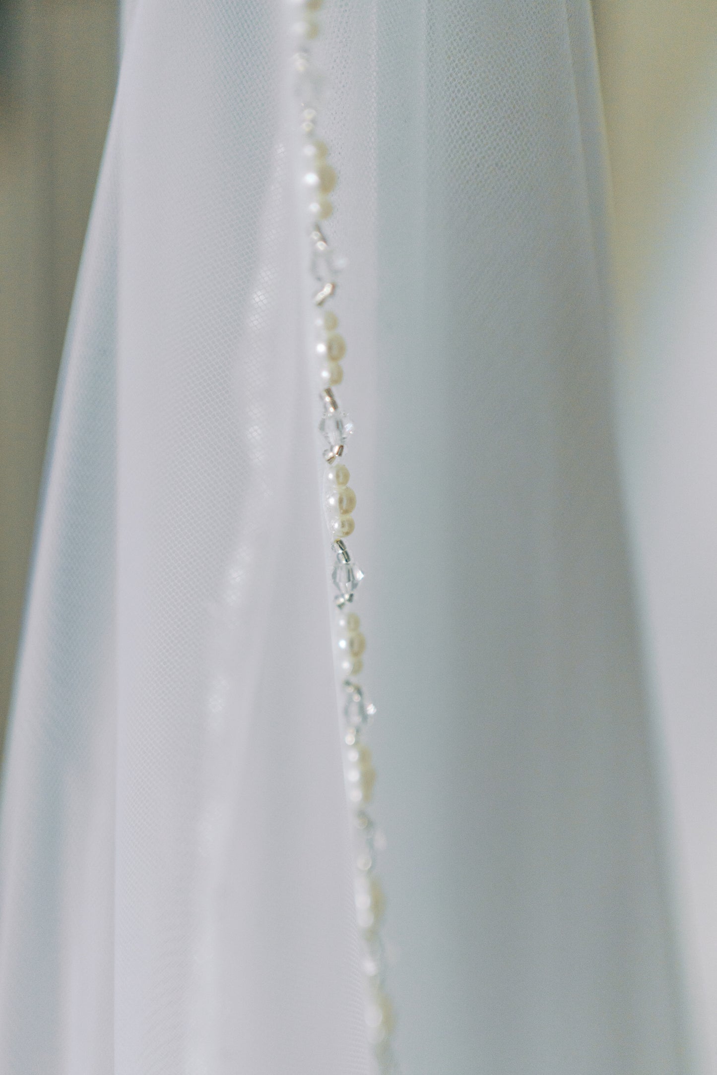Josephine Beaded Edge Veil with Comb
