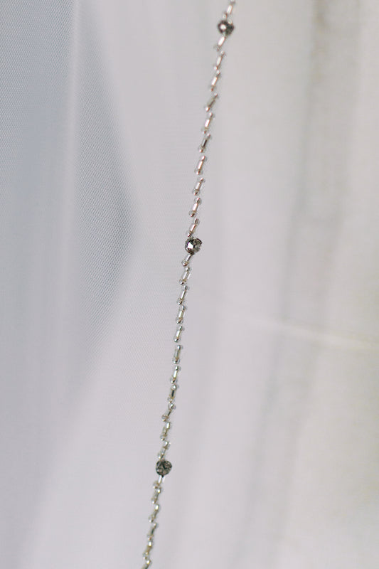 Marina Beaded Edge Veil with Comb