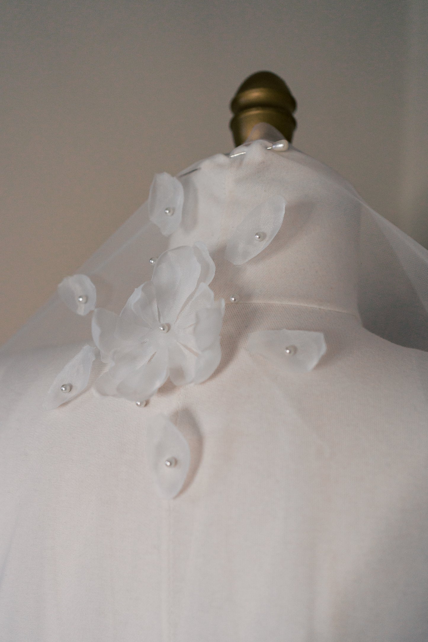 Eleanor Flower Cathedral Length Veil with Comb