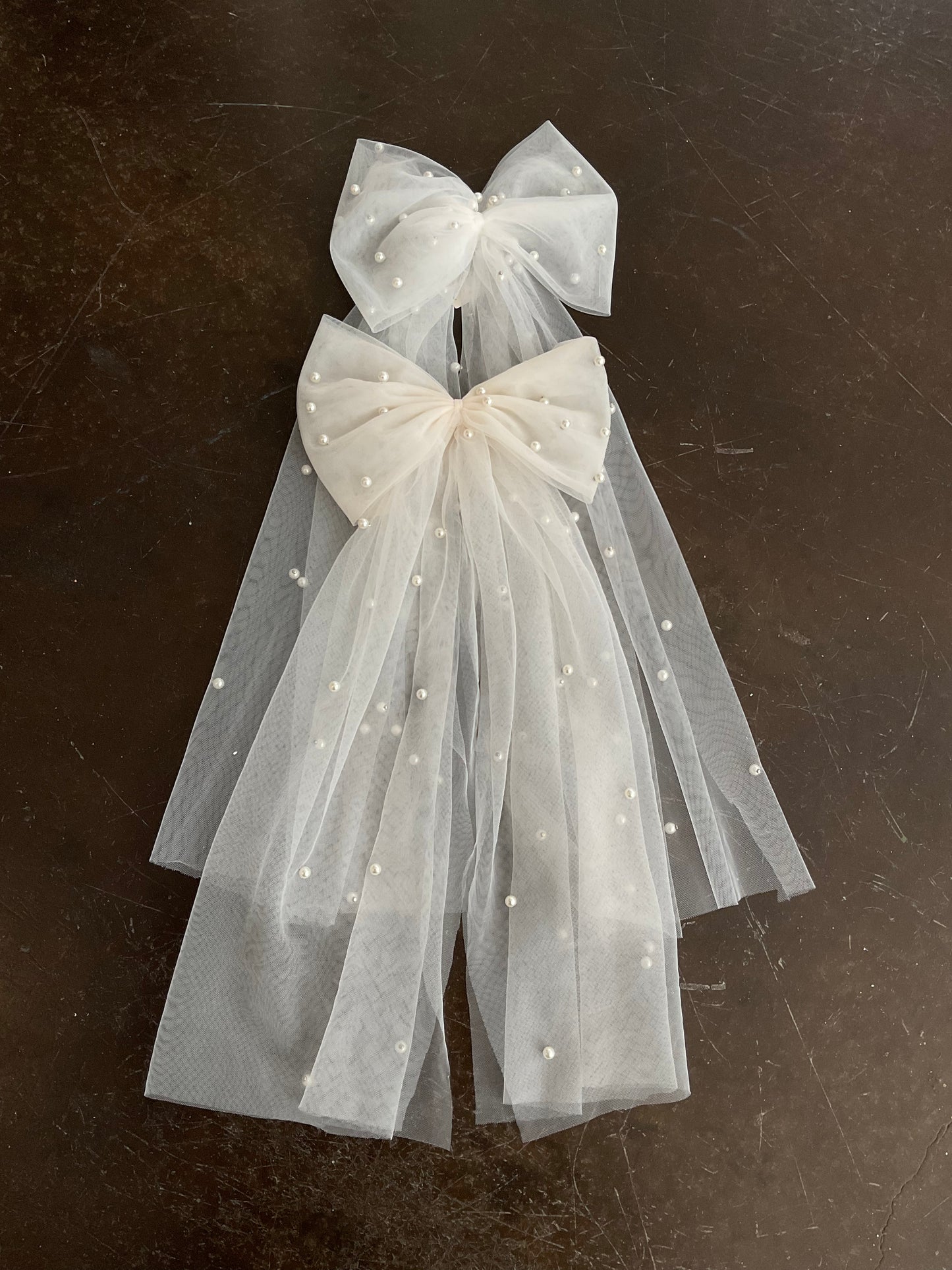 Prudence Pearl Studded Hair Bow