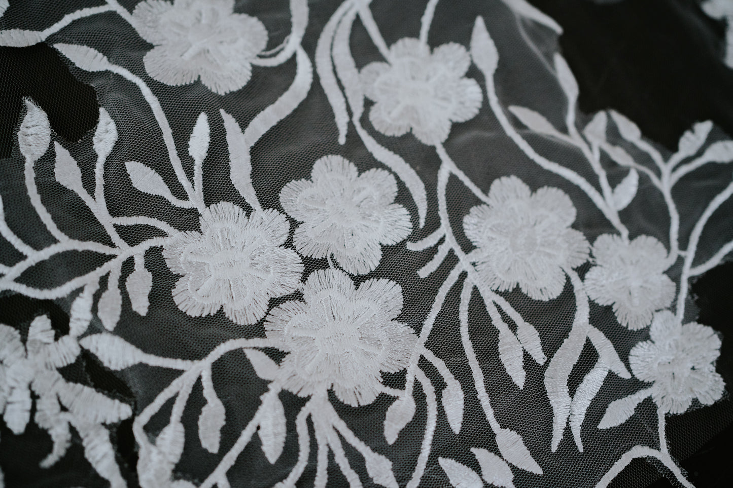 Wilhelmina Cathedral Length Lace Design Veil with Comb