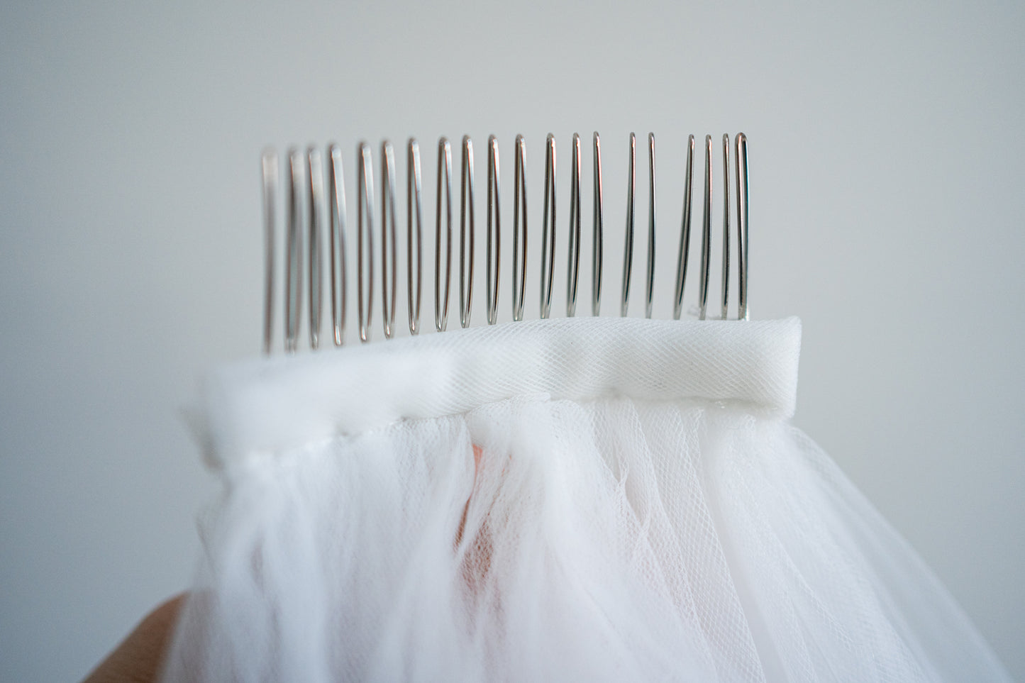 Astrid Cathedral Length Lace Veil with Comb