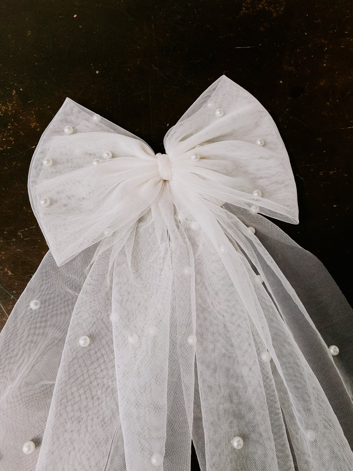Prudence Pearl Studded Hair Bow