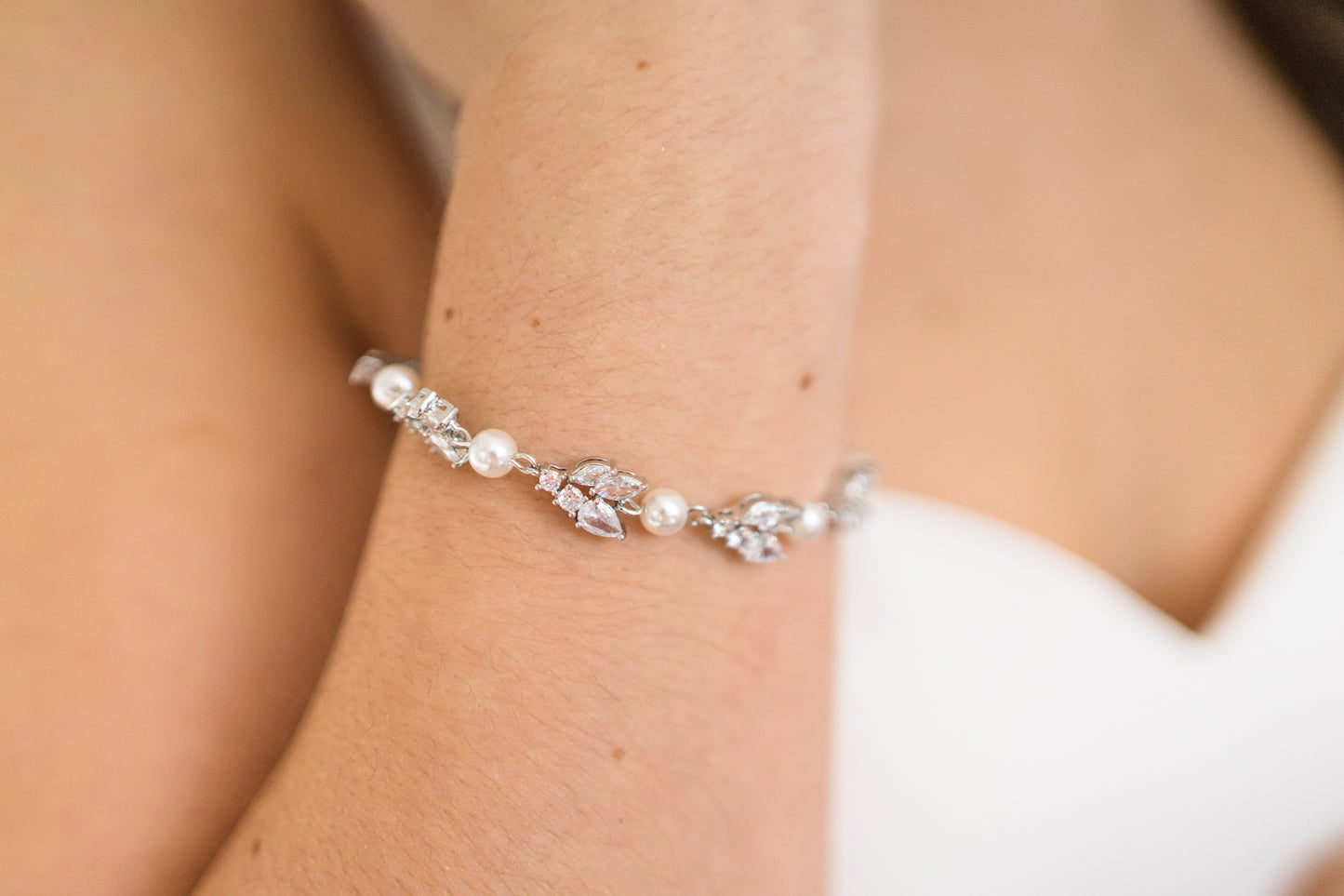 Crystal & Pearl Bracelet