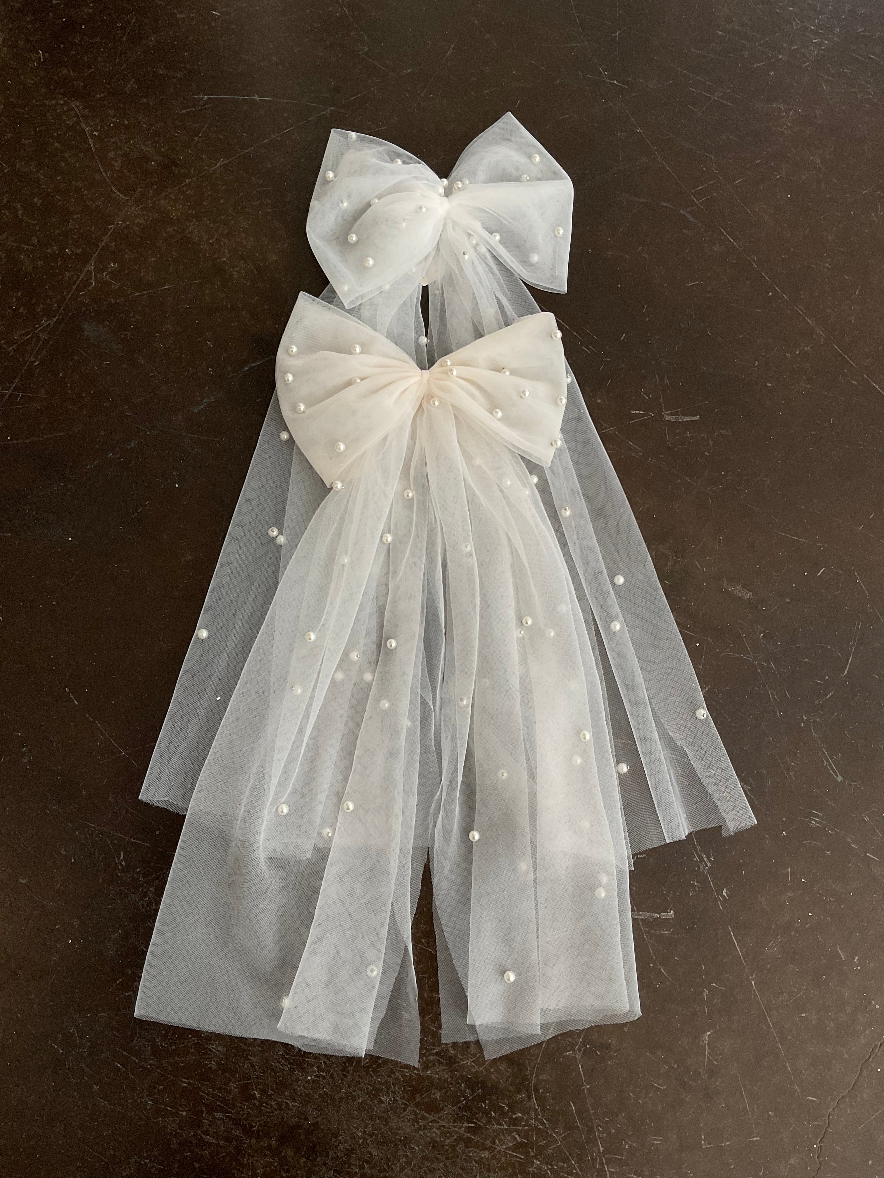 Pearl Hair Bow Bride Wedding Party – JUBILEE