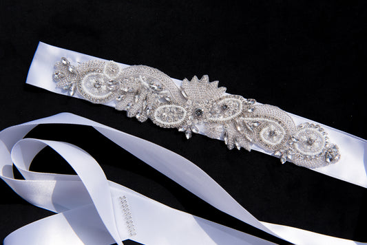Canadian wedding accessories. Bridal sashes and belt accessories.