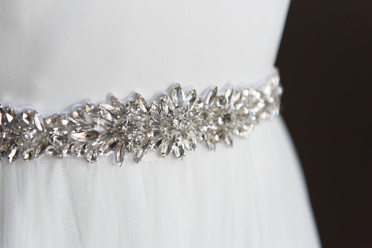 Canadian wedding accessories. Bridal sashes and belt accessories.